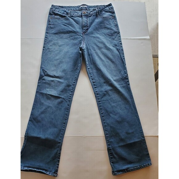 BandolinoBlu Bootcut Jeans Sz 16 Stella Embellished Back Flap Pockets Women's - Picture 2 of 13